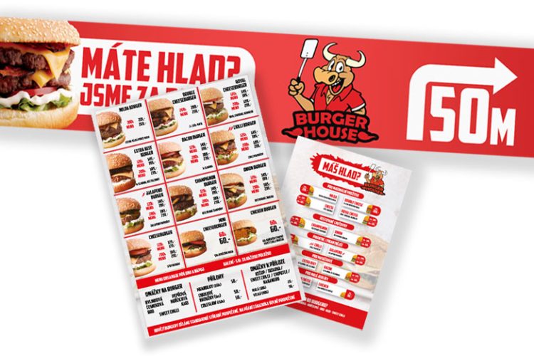 burger house propagační materiál